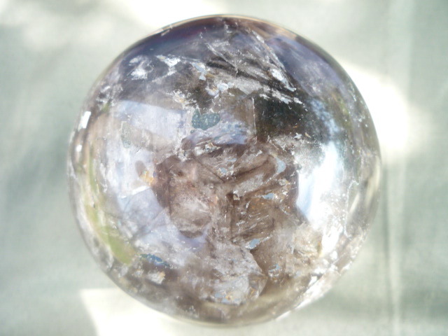 Smokey Aegarin quartz sphere  from Malawi 4205